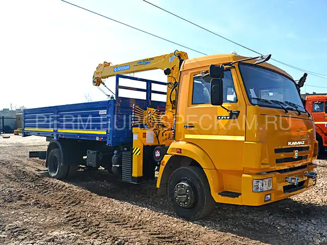 КАМАЗ 4308 бортовой с КМУ Soosan SCS 334