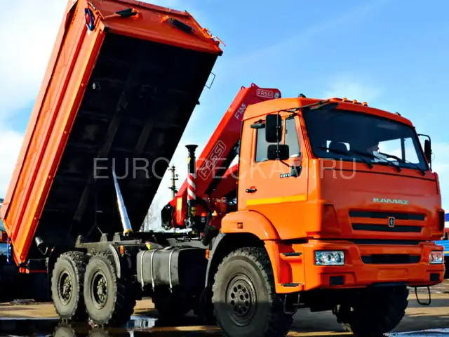 КАМАЗ 43118 самосвал с КМУ Fassi F155A.0.23