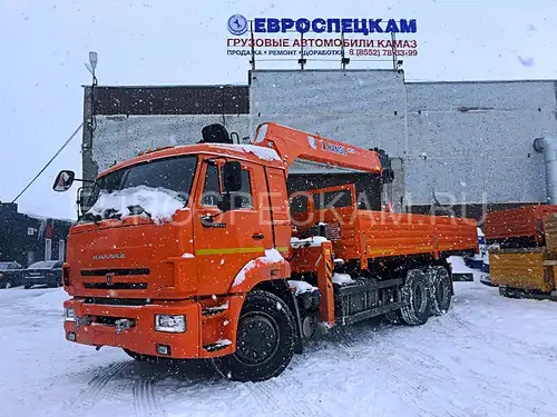 КАМАЗ 65115 бортовой с КМУ Hangil HGC 756