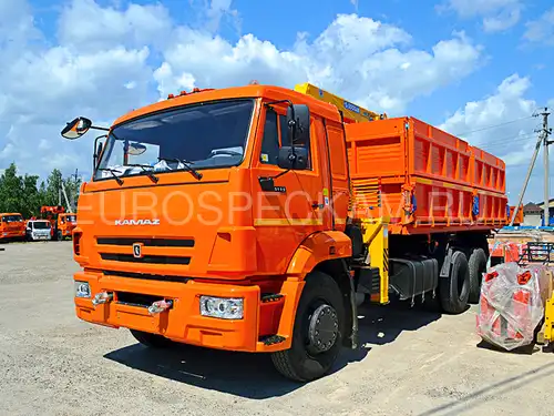КАМАЗ 65115 самосвал с КМУ Soosan SCS 513